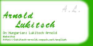 arnold lukitsch business card